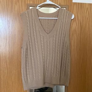 Beige sweater vest